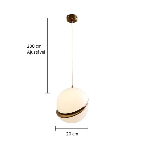 Luminária Teto Pendente Nórdico Bola - Imagem 5