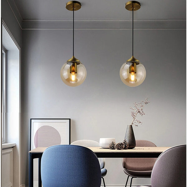 Lustre de Metal e Vidro Luxuoso Moderno - Imagem 3