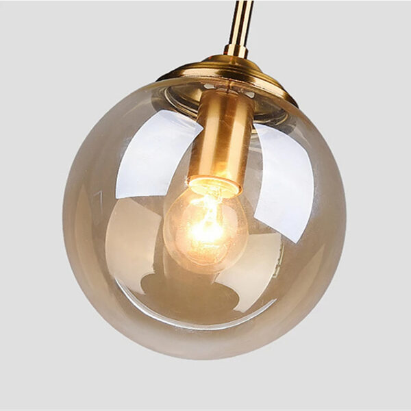 Lustre de Metal e Vidro Luxuoso Moderno - Imagem 4