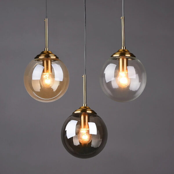 Lustre de Metal e Vidro Luxuoso Moderno - Imagem 5