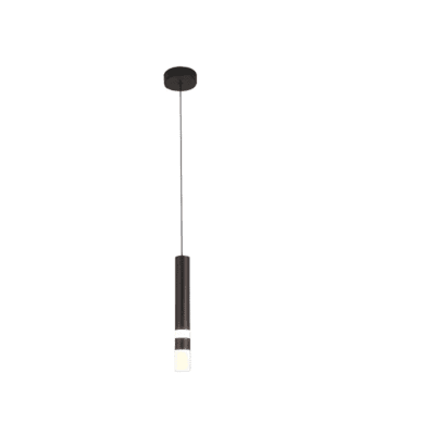 Luminária Pendente Tubo em Metal e Acrílico