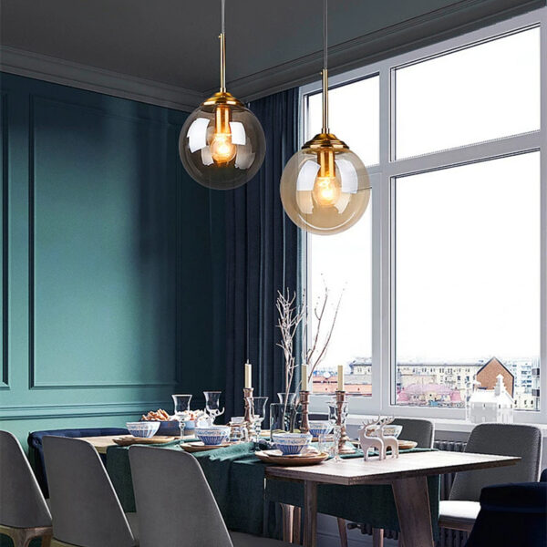 Lustre de Metal e Vidro Luxuoso Moderno - Imagem 6