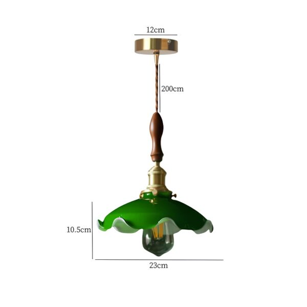 Luminária Pendente Vintage em Vidro Verde - Imagem 6