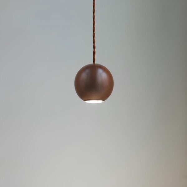 Luminária Pendente de Madeira Nogueira - Imagem 2