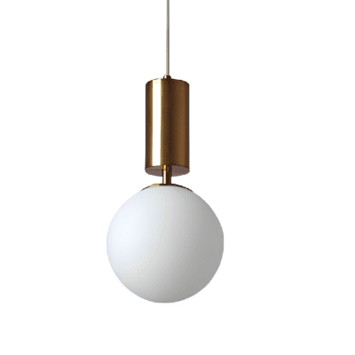 Lustre Moderno Com Esfera de Vidro