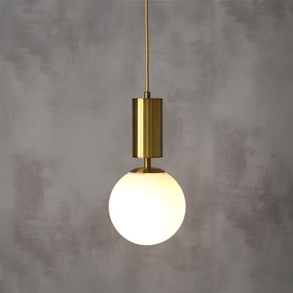 Lustre Moderno Com Esfera de Vidro - Imagem 6