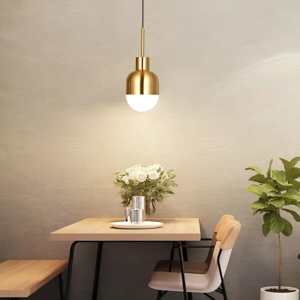 Lustre Nórdico Dourado em Ferro - Imagem 2