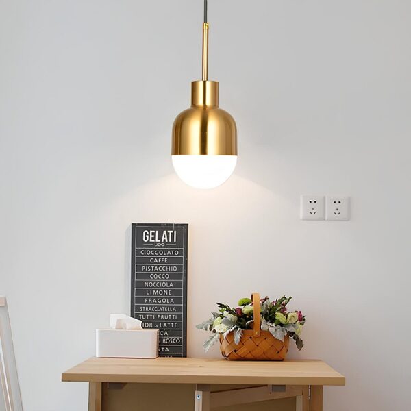 Lustre Nórdico Dourado em Ferro - Imagem 3