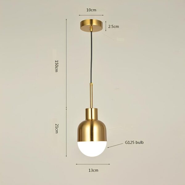 Lustre Nórdico Dourado em Ferro - Imagem 4