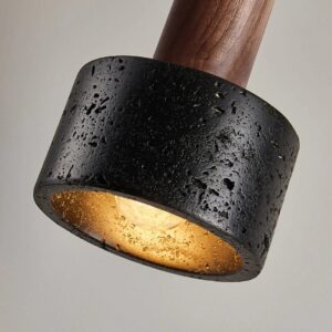 Lustre Pendente Elegante em Pedra Natural