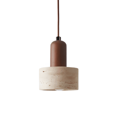 Lustre Pendente Elegante em Pedra Natural