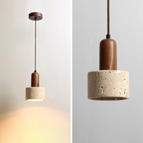 Lustre Pendente Elegante em Pedra Natural - Imagem 5