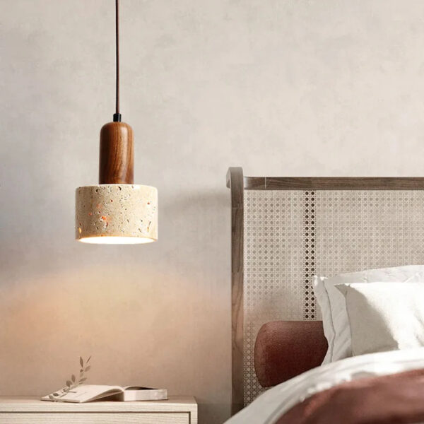 Lustre Pendente Elegante em Pedra Natural - Imagem 3