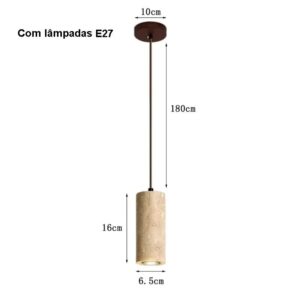  lustre pendente retrô 