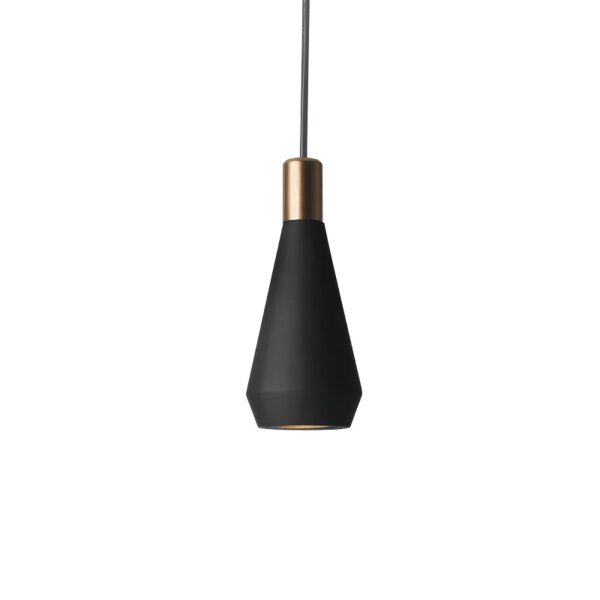 Luminária Pendente Com Anel Dourado