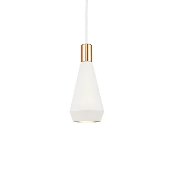 Luminária Pendente Com Anel Dourado - Imagem 2