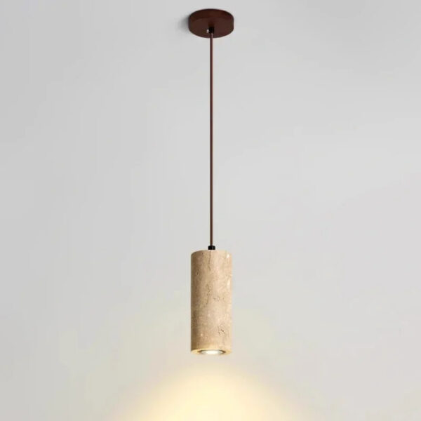 Lustre pendente retrô travertino - Imagem 2