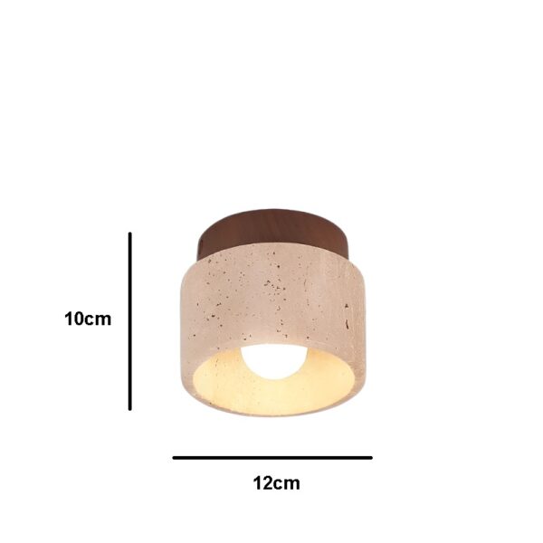 Luz de Teto Embutida em Travertino - Imagem 5