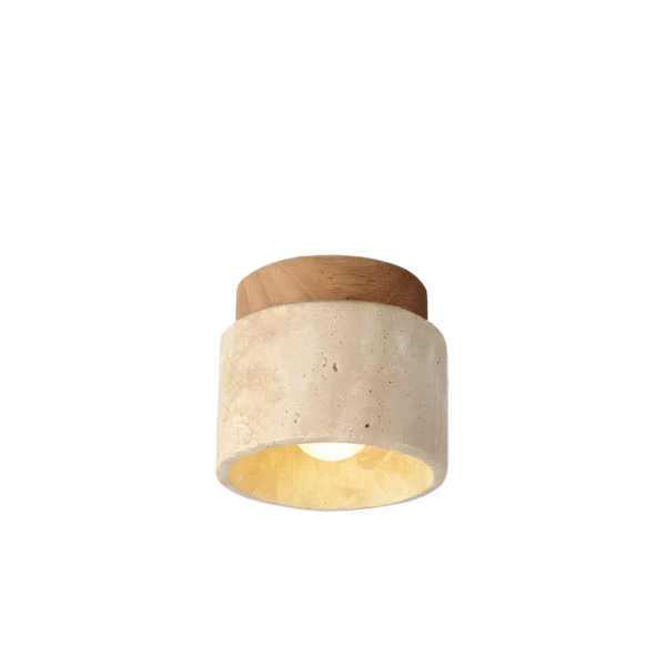 Luz de Teto Embutida em Travertino