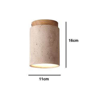 Luz de Teto Embutida em Pedra Amarela