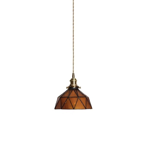 Luminária Pendente de Vidro Âmbar