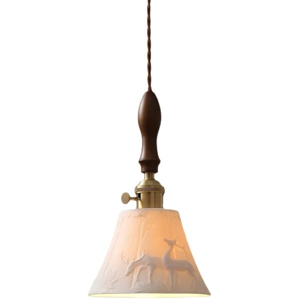 Lustre Pendente em Cerâmica Branca