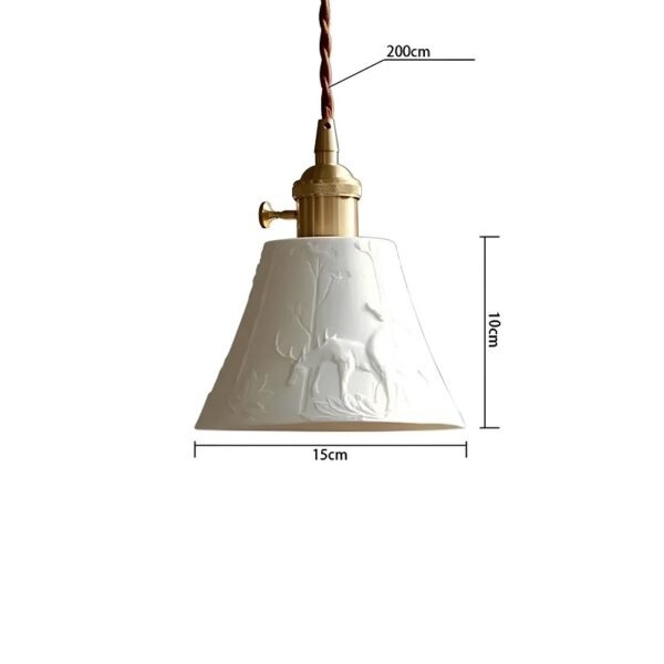 Lustre Pendente em Cerâmica Branca - Imagem 6