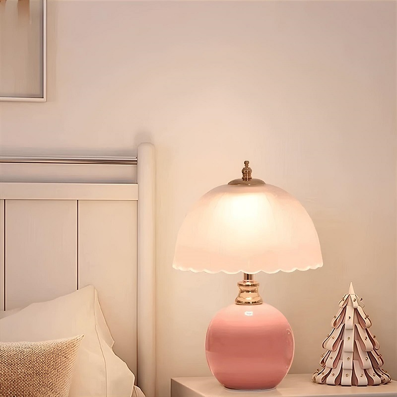 Luminária Cogumelo em Cerâmica Rosa - Imagem 5